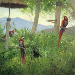 Fjellfugler, 2001 (olje på lerret) av Timothy Easton