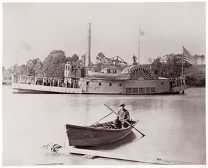 U.S. Gunboat, 1861-65 (albumin sølvtrykk fra glassnegativ)