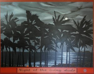 Night of the living dude, 2012, olje på lerret av Timothy Nathan Joel