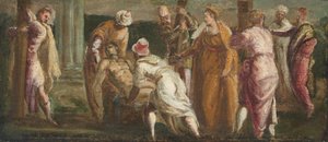 Saint Helen tester det sanne korset av Tintoretto