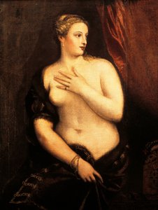 Venus med speil av Titian (ca 1490-1576), olje på lerret