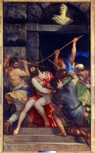 Kristuskrans av torne Maleri av Tiziano Vecellio kalt Titian (1485-1576) 1500-tallets sol. 3,03x1,8 m av Tiziano Vecelli