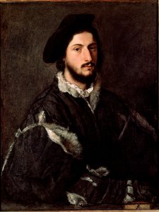 Portrett av Vincenzo Mosti maleri av Tiziano Vecellio kalt Titian (ca.1490-1576) av Tiziano Vecelli