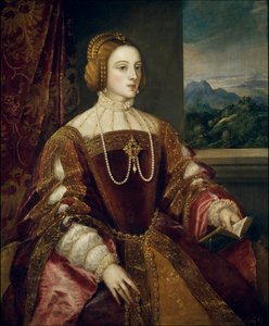 Portrett av imponen Isabella av Portugal (1503-1539) Maleri av Tiziano Vecellio kalt Titian (1485-1576) 1548 Sun. 1,17x0,98 m Madrid, Pradomuseet av Tiziano Vecelli
