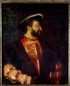 Portrett av kongen av Frankrike Francois I (1494-1547) Maleri av Tiziano Vecellio dit Le Titian (1485-1576) 1538 Søn. 1,09x0,89 m av Tiziano Vecelli