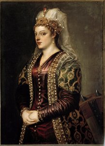 Portrett av dronningen av Kypros Caterina Cornaro, som St. Katarina av Alexandria. ca. 1542 (maleri) av Tiziano Vecelli