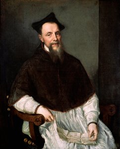 Portrett av prelaten Ludovico Beccadelli (han deltok i konsilet i Trent) Maleri av Tiziano Vecellio kalt Titian (ca. 1490-1576) av Titian (c.1488 1576)