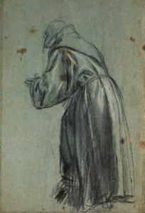 Studie for representasjon av St Francis (kull) av Titian (c.1488 1576)