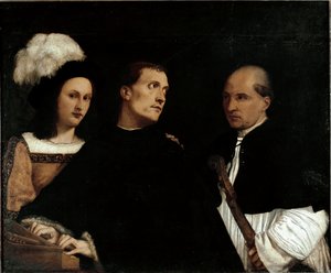 Konserten (eller avbrutt konsert) av Titian (c.1488 1576)