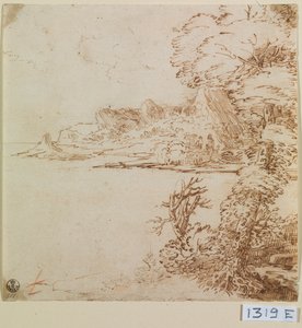 Ansicht einer bergigen Küste von Titian (c.1488-1576)