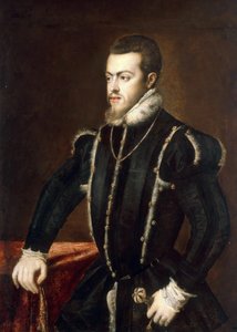 Portrett av Filip II 1527-1598, konge av Spania og Portugal, ca 1553. av Titian
