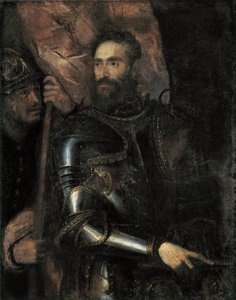 Portrett av Pier Luigi Farnese 1503-1547, ca. 1546. av Titian