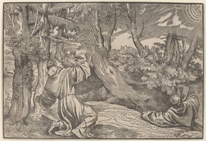 Saint Francis mottar Stigmata av Titian