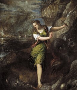 Saint Margaret, ca. 1565 av Tiziano Vecelli