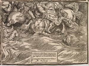 Nedsenkningen av Faraos hær i Rødehavet av Titian