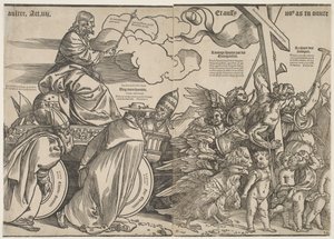 Trompeter og Kristi vogn, ca. 1511 av Tiziano Vecelli