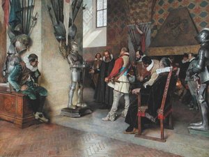 At the Armory (olje på lerret)