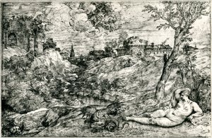 Medor og Angelica eller Jason og Medea, c1535-1545, 1937 av Tiziano Vecelli