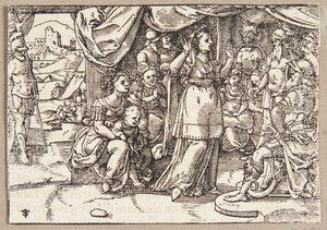 Veturia og Volumnia ber Coriolanus om å skåne Roma