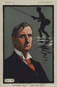 Outdoor Men: "Edward Grey" (farge litho) av Tom Browne