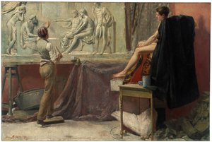 Skulptørstudioet, 1885 av Tom Roberts