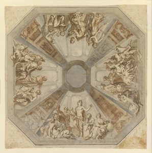 Studie for The Triumph of Apollo for the Ceiling of the Sala delle Muse, Museo Pio-Clementino, Vati av Tommaso Conca