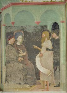 Døperen Johannes skjeller ut Herodes og Herodias for deres utroskap, 1435