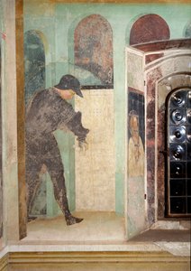 Livet til døperen Johannes: en vakt - Fresco av Tommaso Masolino da Panicale