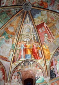 Jomfruens liv: ekteskapet - Fresco av Tommaso Masolino da Panicale