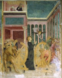 Saint Catherine reddet av en engel av Tommaso Masolino da Panicale