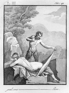 Satyr kler av en nymfe, 1804