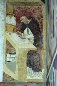 Hugues de Provence ved skrivebordet hans, fra syklusen til "Førti illustere medlemmer av den dominikanske orden" i kapittelhuset 1342