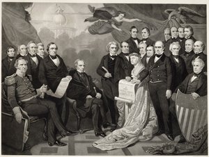 Union, 1852 (gravering på vevd papir) av Tompkins Harrison after Matteson