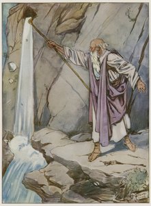 Moses slo på klippen for å bringe vann frem