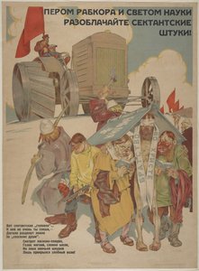 Med pennen og vitenskapens lys avslører sektenes innspill, 1929. av Topikov
