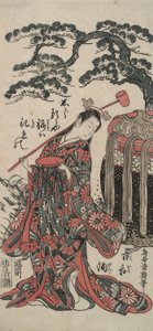 Scene fra en Shosa (Dancing Act) av Torii Kiyohiro