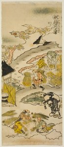 Høst: Å høste ris (Aki: inekari no zu), nr. 3 fra serien "The Four Seasons of Farmers (Shiki no hyakusho)"