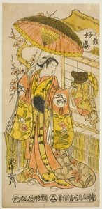 Skuespilleren Takinaka Utagawa (Kasen) av Torii Kiyomasu II