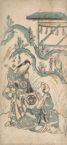 Ichimura Mezzo Draft Yunosuke Arashi, ikke sant? 1748. , mygg. 1748. av Torii Kiyomasu I
