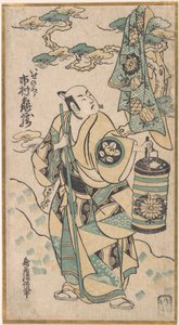 Ichimura Kamezo i rollen som Ise no Saburo, ca. 1748., ca. 1748. av Torii Kiyomasu I
