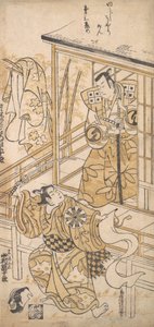 Tea C and r Sawamura Sojuro Doctor Som Sasakis Saburo, ikke sant? 1741. , mygg. 1741. av Torii Kiyomasu I
