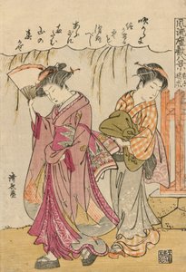 En fan som foreslår en spredt storm av Torii Kiyonaga