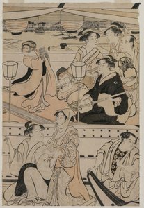 Båtfest på Sumida-elven, 1789. av Torii Kiyonaga