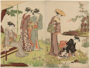 Ved en Iris-dam av Torii Kiyonaga