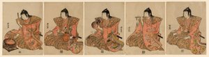 Fem musikere (Gonin bayashi) av Torii Kiyonaga
