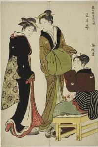 Blomster i Doteshita-distriktet av Torii Kiyonaga