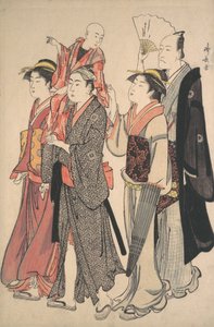Ichikawa Danjuro V og hans familie, 1782. av Torii Kiyonaga