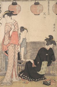 Scene i Nakasu, et distrikt i Edo, 1783. av Torii Kiyonaga