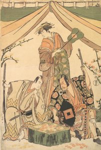 Sene av dramaet, Ruger Kojima, 1784-85. av Torii Kiyonaga