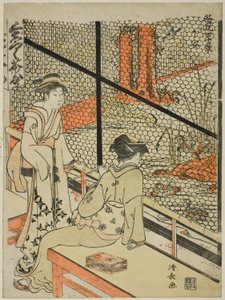 Shitaya, fra serien "Ten Scenes of Teahouses (Chamise jikkei)" av Torii Kiyonaga